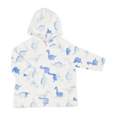 HD112-W: White Dino Coral Hoodie (6m-3y)